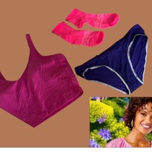 Lululemon Athletica Pink and Purple Sports Bra Intimates